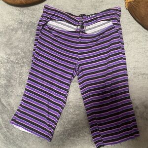 I.AM.GIA Striped Purple and Black Leggings